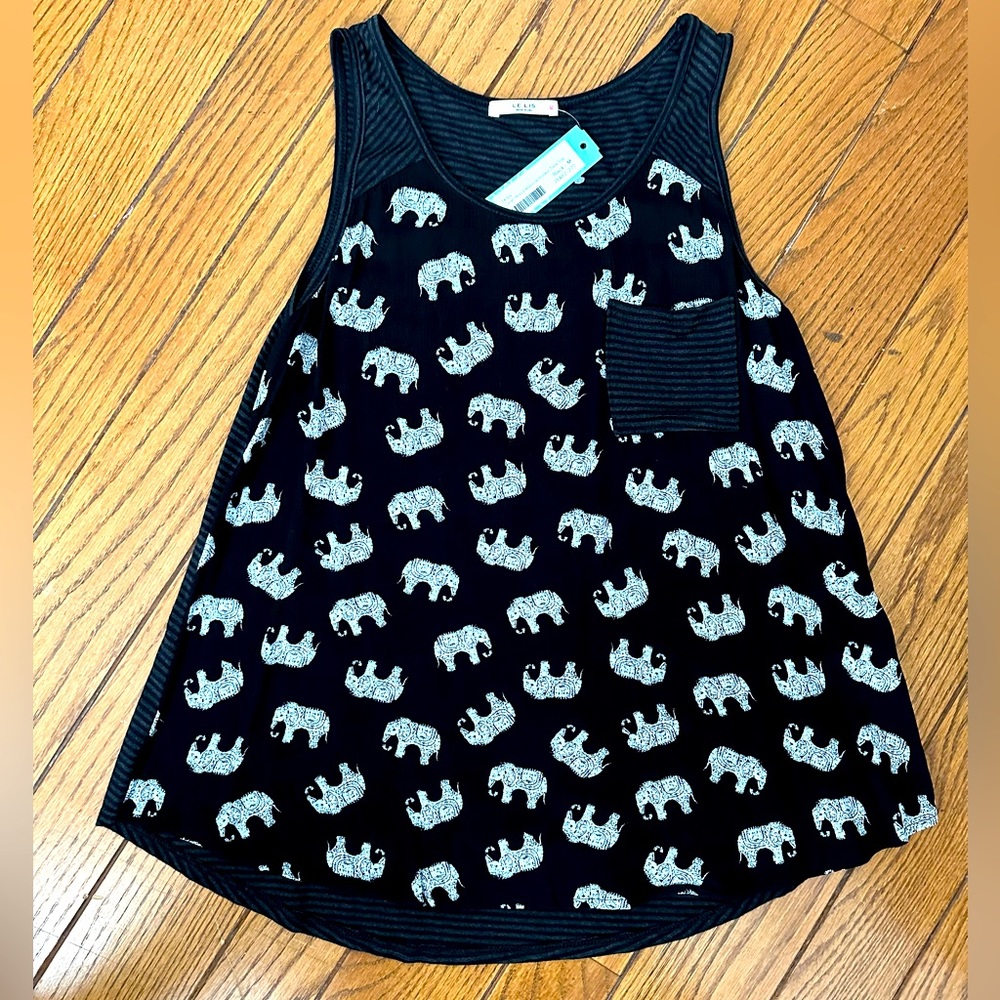 Le Lis Tank Top - elephants